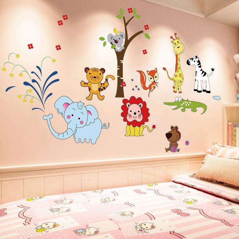 Cartoon Dinosaur 3d Wall Stickers Baby and Children's Room Decoration Bedroom Bedside Wallpaper Wall Decoration Stickers