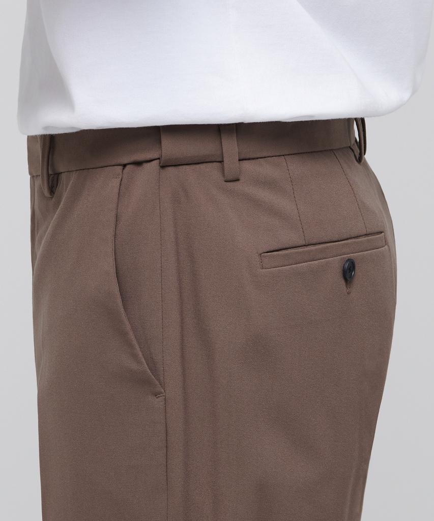 MUSINSA STANDARD Lightweight Semi-Wide Hidden Banding Slacks [Light Brown]
