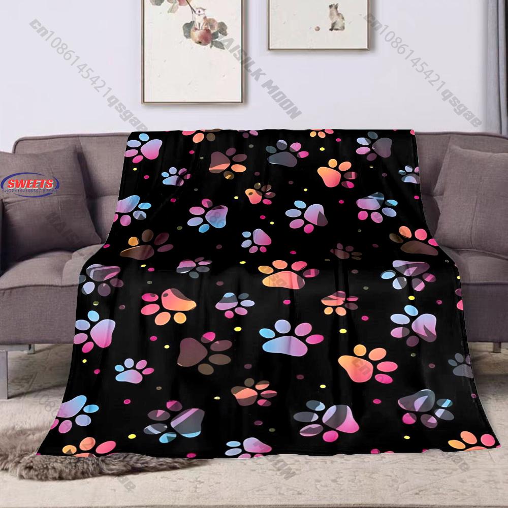 3D Cute Cat Paw Print Blanket, Soft Cozy Warm Giant Extra Large Blanket for Bed, Sofa, Couch, Travel, Camping, Wonderful Gifts