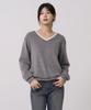 Sayu Brush V-Neck Pullover Melange Gray