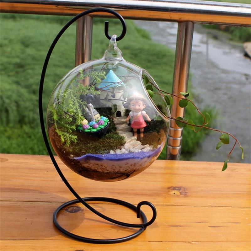 Creative Clear Glass Ball Vase Micro Landscape Air Plant Terrarium Succulent Hanging Flowerpot