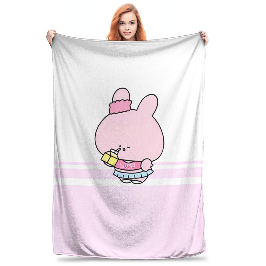 Asamimichaan Blanket Flannel Textile Decor Asamimi  Multifunction Ultra-Soft Throw Blanket for Bedding Travel Plush Thin Quilt