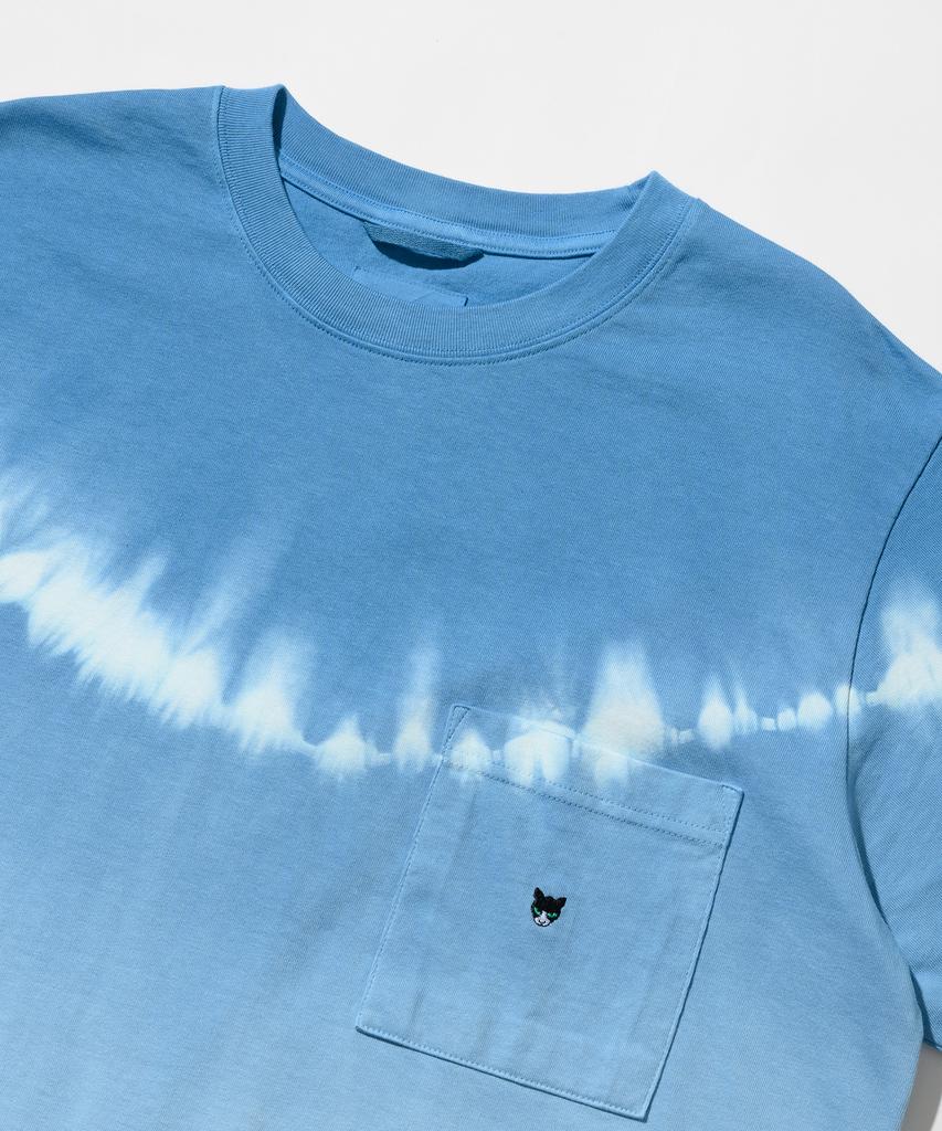 UJ BECOMING Robe Tie-Dye Short Sleeve T-Shirt - Blue
