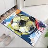 Fußball bedruckter Teppich, für Bürostuhl Wohnzimmer Schlafzimmer Küchenraum Dekoration Geschenke.
