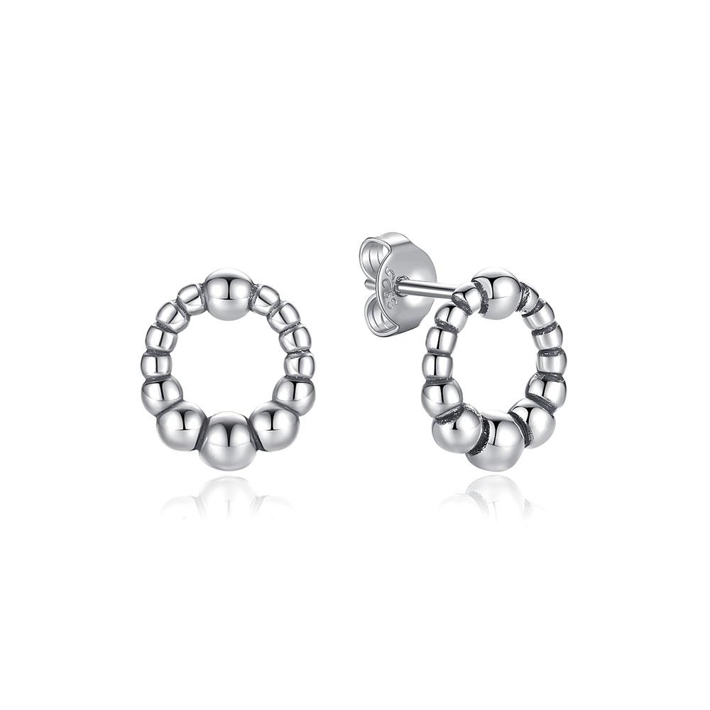 Original 925 Silver Earrings Infinity Love Heart Piercing Crystals Stud Earings For Women Birthday Gift Luxury Jewelry