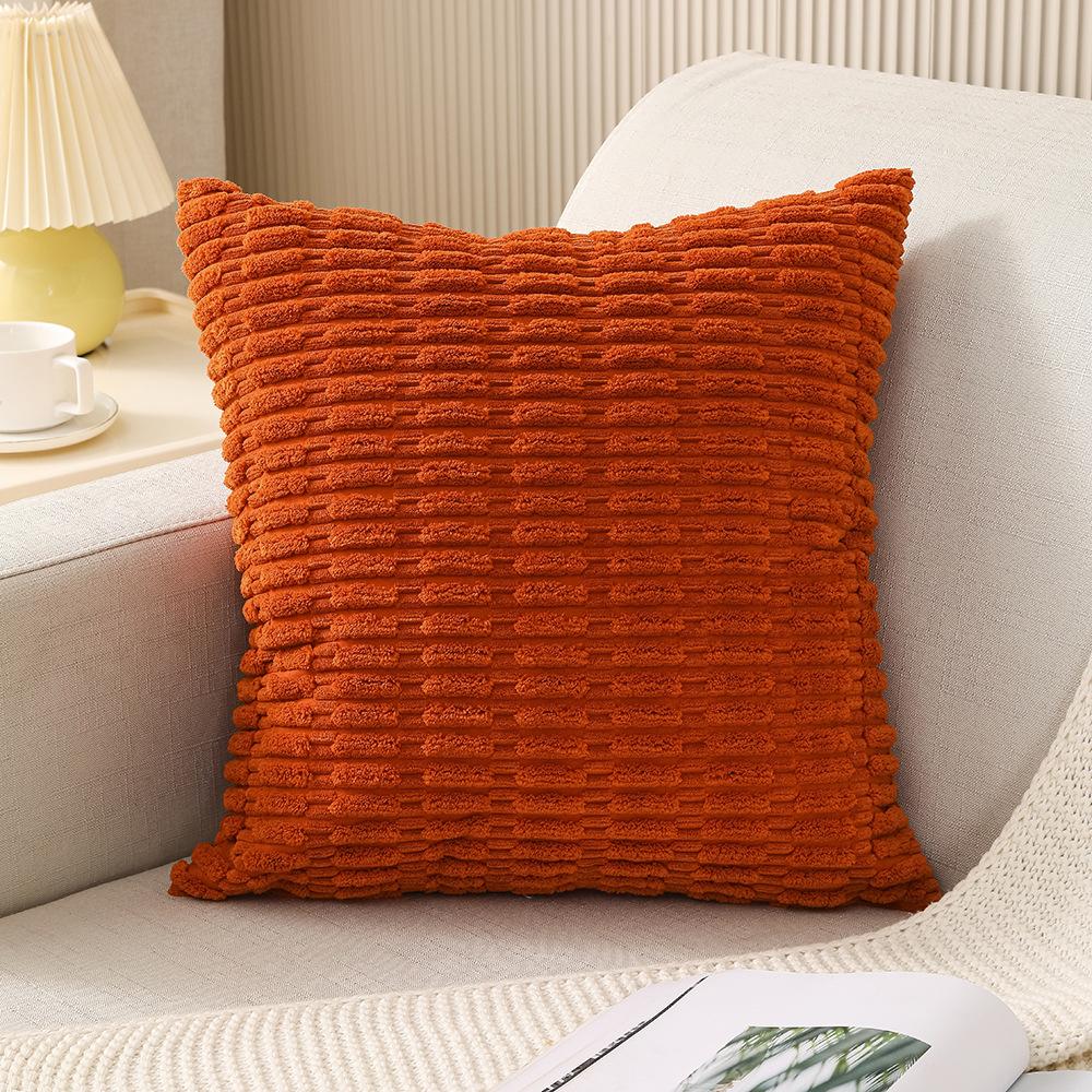Corduroy Pillow Cover Solid Color Square Cushion Home Sofa Decoration Pillow Cover