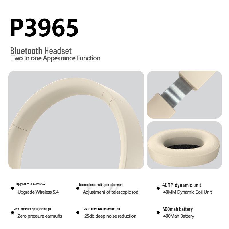 P3965ANC Faltbare Bluetooth Over-Ear Kopfhörer mit Aktiver Geräuschunterdrückung