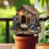 Jesus Birth Statue Yard Sign Gifts, Sculpture Crafts Acrylic Figurine, Garden Stake for Micro