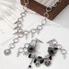 New self-developed cold wind jewelry buckle alloy clavicle chain rivet tassel removable