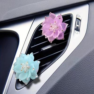 Diffuseur d'arômes pour voiture à clipser sur grille d'aération de climatisation, désodorisant, décoration intérieure de voiture avec fleurs