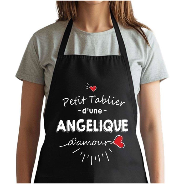 Tablier de cuisine - Andrée d'amour - Noir - Motif bretonne - Coton résistant