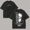 Washed TShirt Gojo Satoru Anime Jujutsu Kaisen Harajuku Cotton Retro Men Streetwear Women Short Sleeves New Cotton