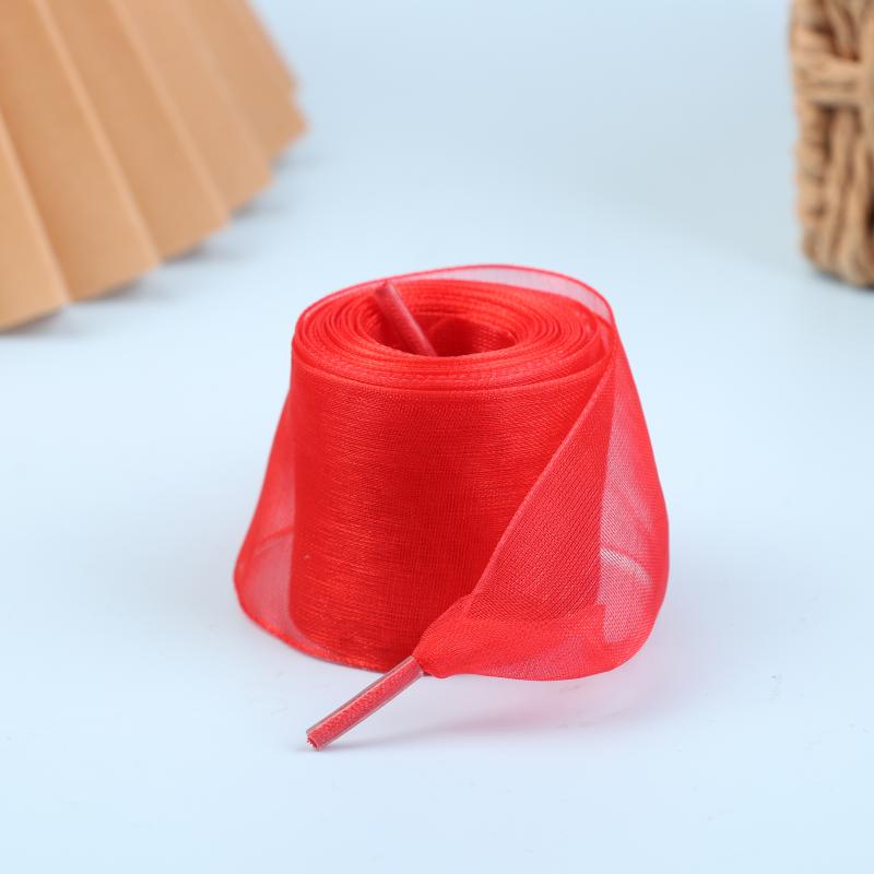 1 Paar 4cm Brede Organza Schoenveters 160cm Dames Strik Schoenveters Platte Zijde Satijn Lint Canvas Sneakers Sportschoenen Veters