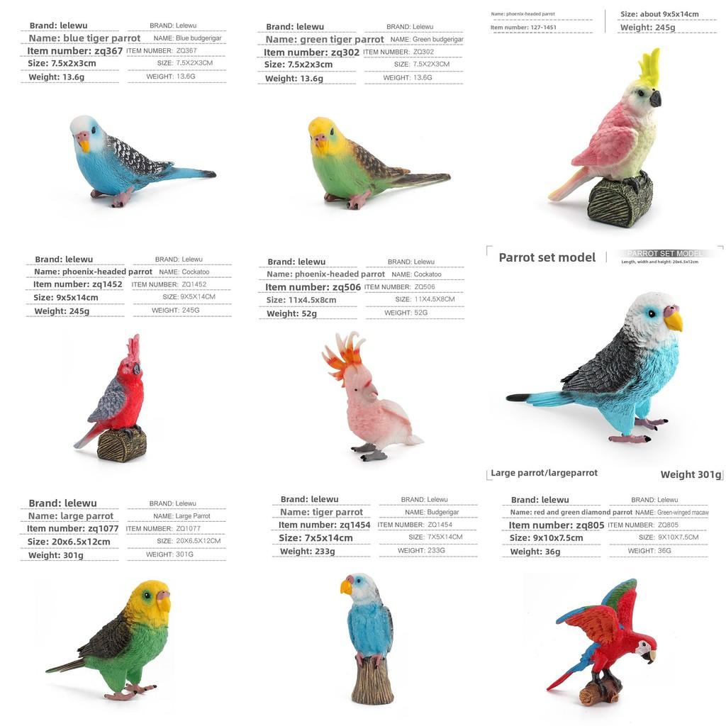 Parrot Model Pvc Static Figurine Collectible For Bird Enthusiasts Gift Idea