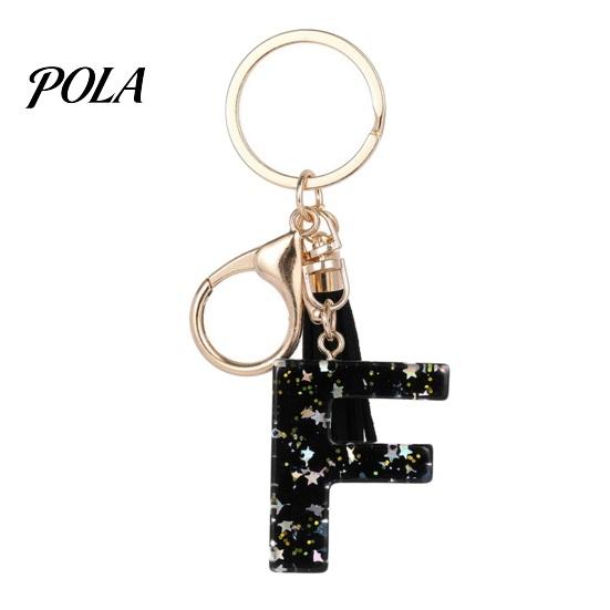 Portable Keychain Pendant Pendant, Sequins Star Letter A-Z Charm with Tassel, Key Chain Alphabet Initial Metal Keyring for Handbag Backpack