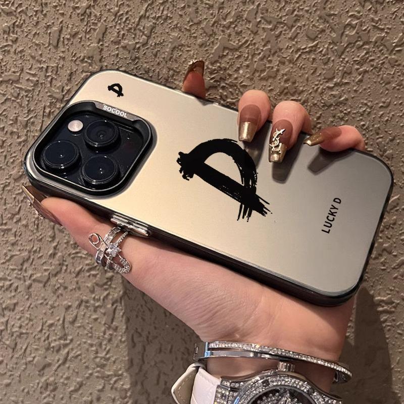 Lucky Letter for Apple 16/15promax Mobile Phone Case iPhone 14 Color Silver 13 Creative 12 Personality 11