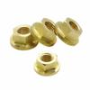 Brass Hex Flange Nut with Copper Washer Cap, Sizes M4-M12