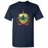Vermont Staatsflagge - Heimatstolz Lokales Souvenir Basic Baumwoll-T-Shirt - Marineblau