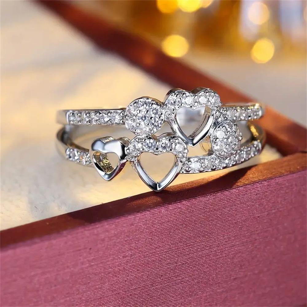 Adjustable-size Alloy Heart-shaped Ring