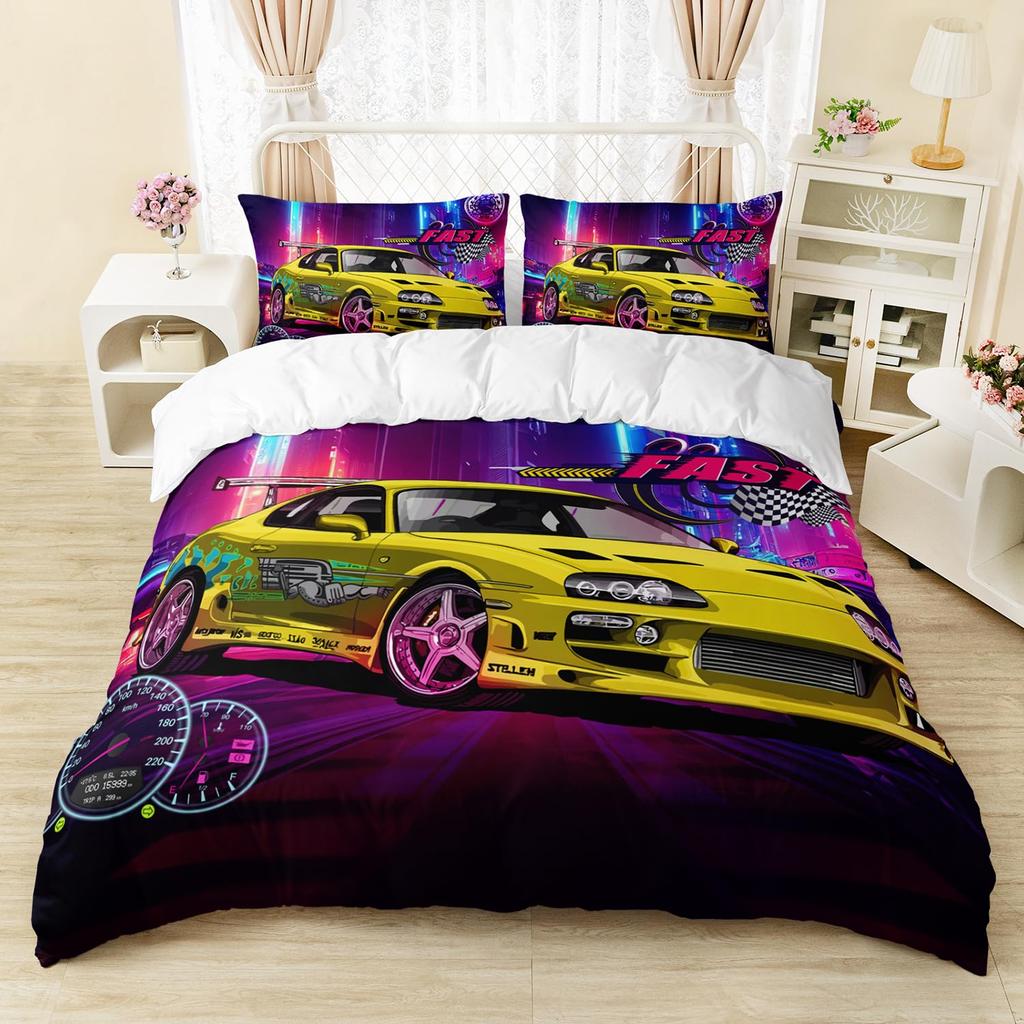 Jungen Sportwagen Bettwäsche Set Einzelbett Rennwagen Bettbezug Für Kinder Teenager Zimmer Dekoration Rennwagen Bett Set