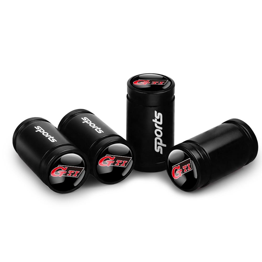 for Volkswagen Rline GTI R 4 Motion Caddy CC Golf Bora Beetle Polo 4Pcs Car Wheel Tire Valve Cap Airdust Cover Auto Accessories