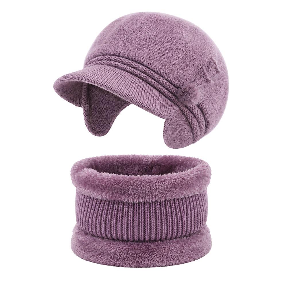 Ear Flap Hat Scarf Set Plush Lined Beanie Neck Warmer Set Gifts Winter Hat Set Winter Wear