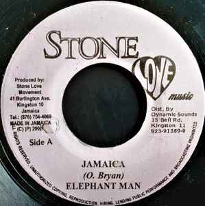 7inch Record ELEPHANT MAN - Jamaica NONE Stone Love Musi 2001 Jamaica Reggae, Ska & Dub Used