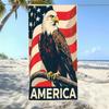 1pc Beach Towel Black and White American Eagle Art Towel for All Ages Great for Pool Days and Family Outings