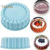 Silicone Cake Mold Flexible Large Round Breads Molds Oven Microwave Dishwasher Reusable Kitchen Bakeware for Baking Cake Breads Pies Tarts Jello
