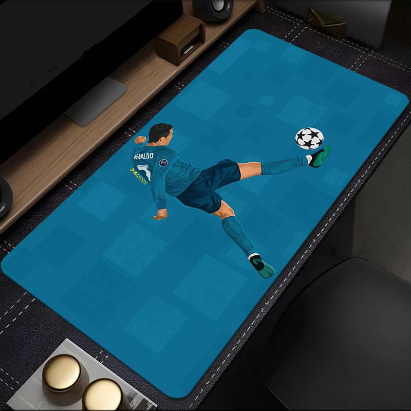 Ronaldo's Vuurwerk Viering muismat, rubberen onderkant, esports bureau mat, muismat voor gamers en kantoorgebruik, gaming bureau, gemakkelijk schoon te maken mat