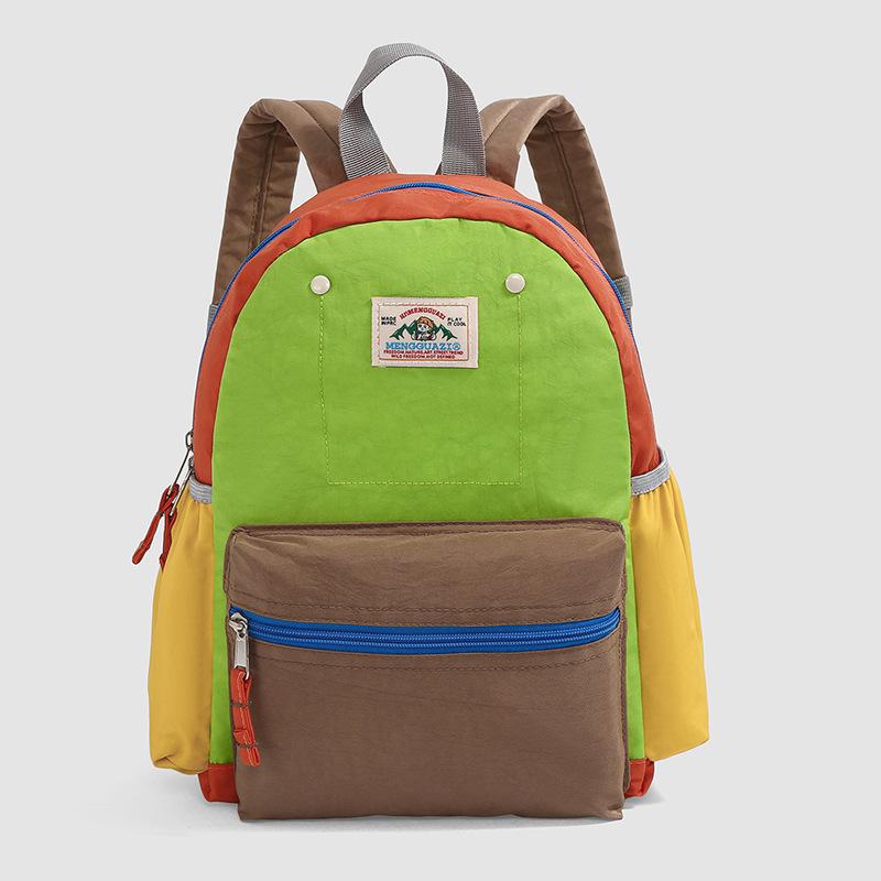 Schoolbag Japanese Color Matching Children's Backpack Lightweight Kindergarten Boys and Girls Baby Small Backpack Outdoor Travel Boy Schoolbag