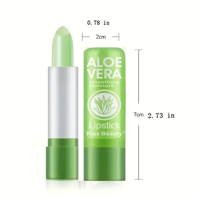 Aloe Vera Color Changing Lipstick - Long Lasting, Moisturizing, Waterproof Lip Care with Nutritious Plumper Tinted Lip Gloss
