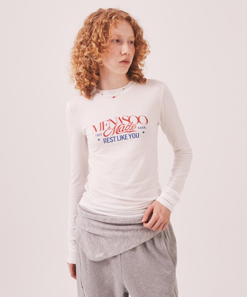 Minasu Mns Soft Fitted Long T Shirt_White