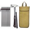 4/8pcs Camping Tent Pegs Heavy Duty Tent Stakes Pegging Ground Anchor Nails 30cm with Storage Bag & Hammer for Outdoor Camping