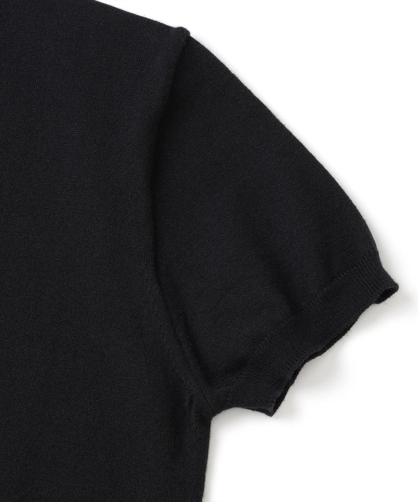 KNITTED (W) Basic Essential Washable Round Short Sleeve Knit Black