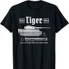 Tricou cu Tanc Greu German Tiger Panzer PzKpfw VI din Al Doilea Război Mondial. Tricou pentru bărbați cu mânecă scurtă din bumbac premium, cu decolteu O, S-3XL