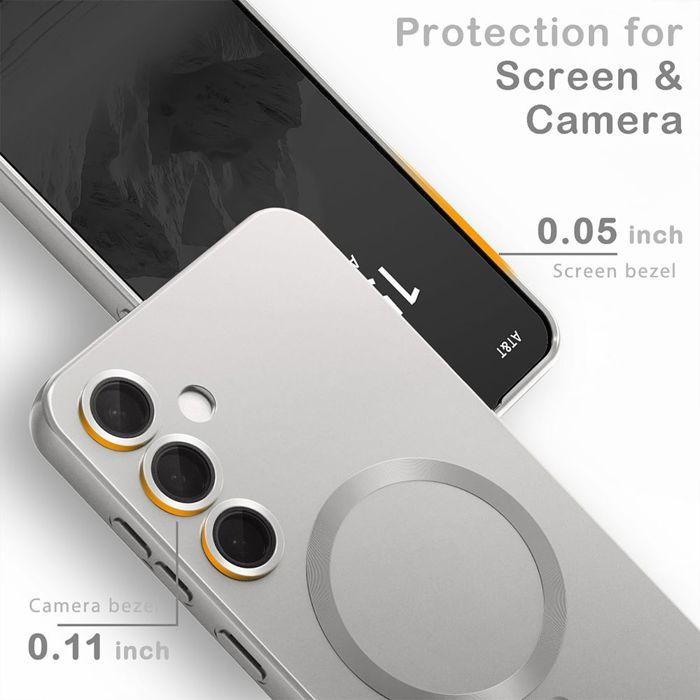 Protective Case - BOOLING - for Samsung Galaxy A17 4G/5G - TPU with Silver Magnetic Ring - 2 Screens