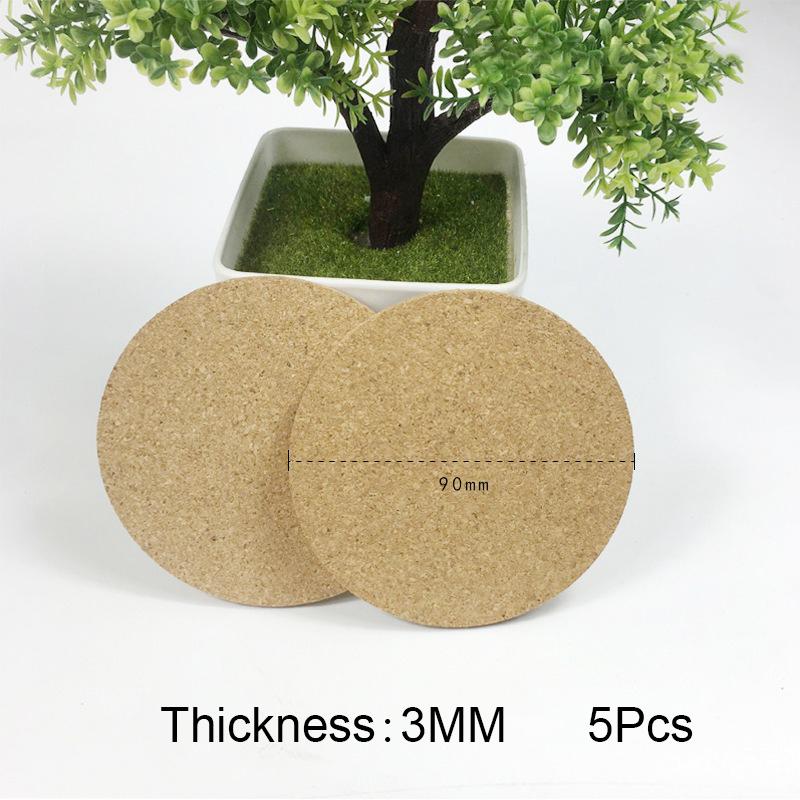 5/10/20/30 PEÇAS Porta-copos Redondos de Madeira Cortiça Natural Duráveis Antiderrapantes Porta-copos para Xícara de Chá Bebida para Café Suprimentos Domésticos DIY