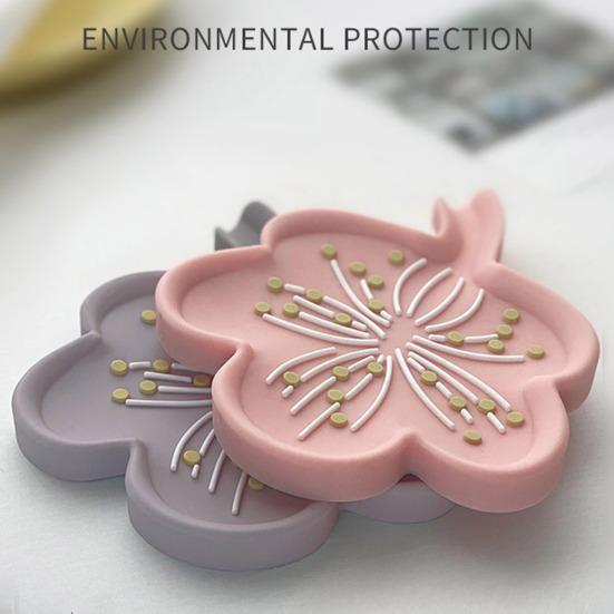 Draining Soap Dish Flower Shape Non-Slip Soap Tray Extend Soap Life Easy Cleaning Soap Box Bathroom Kitchen Accessories