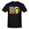 Bespaar Water Drink Bier Bedruikt T-shirt Korte Mouw Streetwear T-shirts Ronde Hals Gepersonaliseerde Herenkleding Casual Sweatshirt Tops