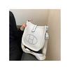 (White) Solid Color Letter Small Square Bag Off-road Bag