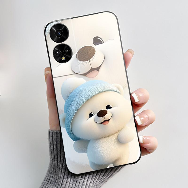För TCL 50 5G / 50 SE Fodral Söt Kanin Mjuk Svart Silikon Baksida För TCL 50SE Telefonfodral TCL50 XE NxtPaper 5G Fodral Fundas
