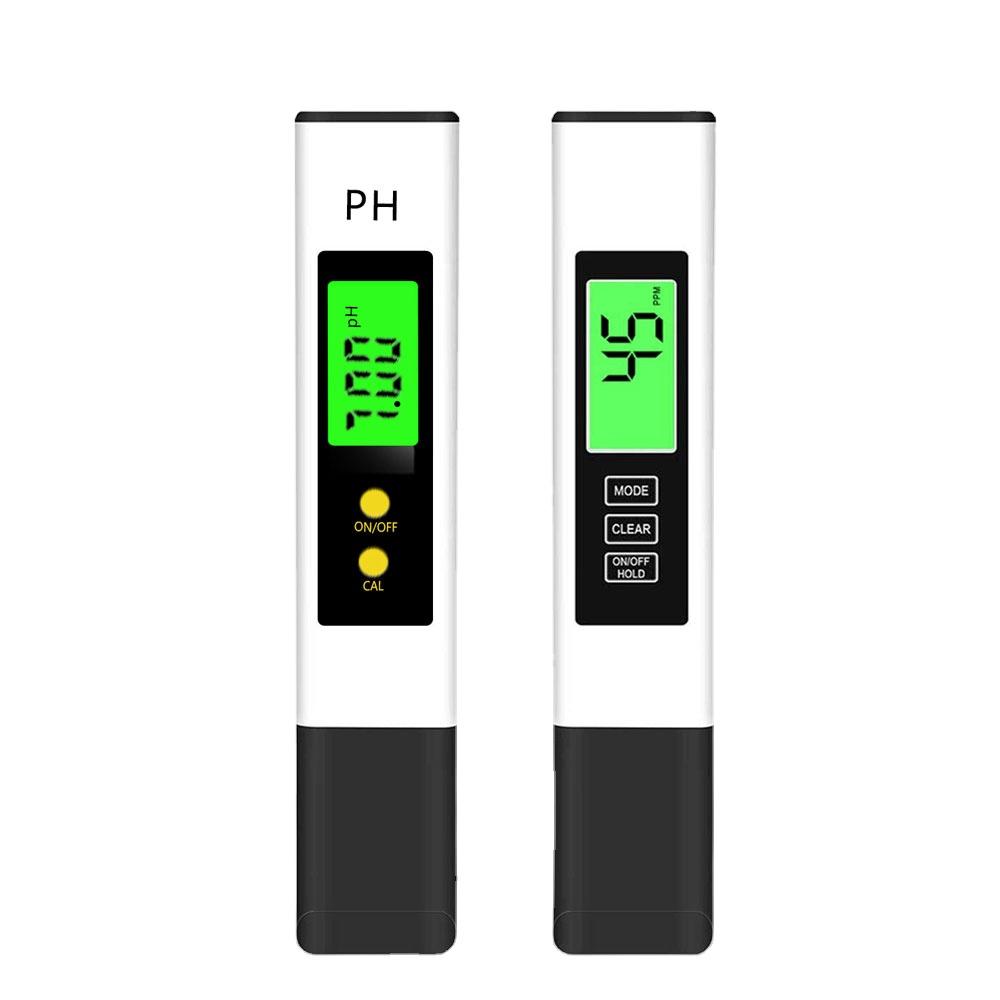 2 buc. TDS Meter Digital Apa Tester Digital 0.0-14.0 PH Meter Tester 0-9990ppm TDS&EC LCD Puritatea apei PPM Filtru de acvariu
