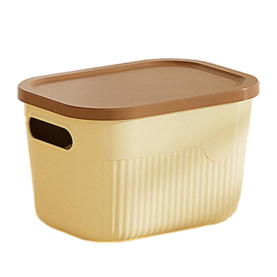 Aufbewahrungsbox mit Griff und Deckel Organizer Platzsparend Stapelbarer Behälter für Küche Schlafzimmer Wohnheim