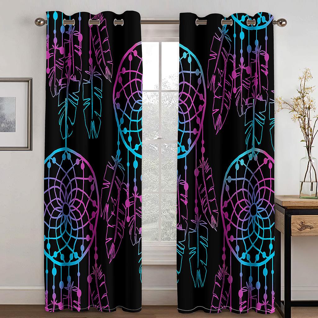 3D Cheap Dreamcatcher Curtains For Living Room Bedroom Colorful Sunshade Curtains Window Treatment Drapes Home Decor