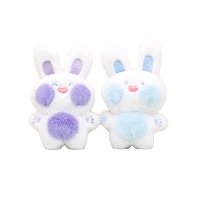Charming Dudu Bunny Plush Keychain Short Fur Stuffed Animal 11cm