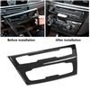 Garniture de panneau CD de console centrale style fibre de carbone pour BMW X1 F48 2016 2019