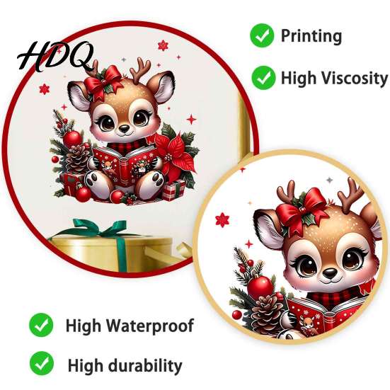 Creative Seasonal Wall Murals Christmas Deer Sticker PVC Elk Decal for Glass Windows Holiday Winter Theme Stickers Home Decor Waterproof Removable