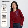 La Chapelle Women's Loose-Fit Cotton Long-Sleeve Top