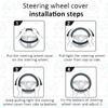 For Suzuki Swift 2017 2018    DERMAY Suede Leather Car Steering Wheel Cover Non-slip Auto Accessories Interior